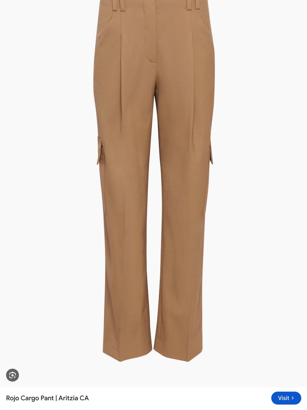 NWT Aritzia Rojo Cargo Pant in Camel Brown